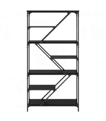 vidaXL Bookshelf Black Oak 91 x 36 x 176 cm Engineered Wood