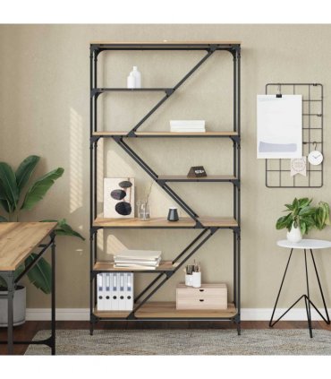 vidaXL Bookshelf Artisan Oak 91 x 36 x 176 cm Engineered Wood