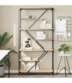 vidaXL Bookshelf Sonoma Oak 91x36x176 cm Engineered Wood and Steel