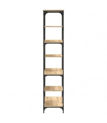 vidaXL Bookshelf Sonoma Oak 91x36x176 cm Engineered Wood and Steel