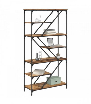 vidaXL Bookshelf Old Wood 91 x 36 x 176 cm Engineered Wood