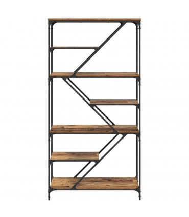 vidaXL Bookshelf Old Wood 91 x 36 x 176 cm Engineered Wood