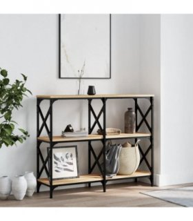 vidaXL Console Table Sonoma Oak 100x28x80.5 cm Engineered Wood
