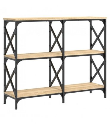 vidaXL Console Table Sonoma Oak 100x28x80.5 cm Engineered Wood
