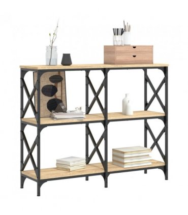 vidaXL Console Table Sonoma Oak 100x28x80.5 cm Engineered Wood