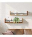 vidaXL Wall Shelf Wall-mounted 2 pcs Old Wood 60 x 16 x 14 cm
