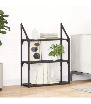 vidaXL Wall Shelf Black Oak 60 x 21 x 78.5 cm Engineered Wood