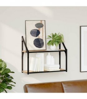 vidaXL Wall Shelf Artisan oak 60 x 21 x 51 cm Engineered Wood