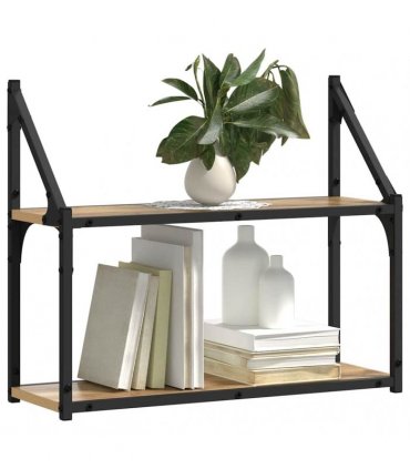 vidaXL Wall Shelf Artisan oak 60 x 21 x 51 cm Engineered Wood