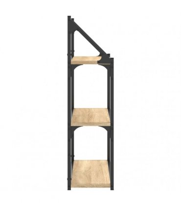 vidaXL 3-Tier Wall Shelf Sonoma Oak 60x21x78.5 cm Engineered Wood — Size: 60 x 21 x 78.5 cm