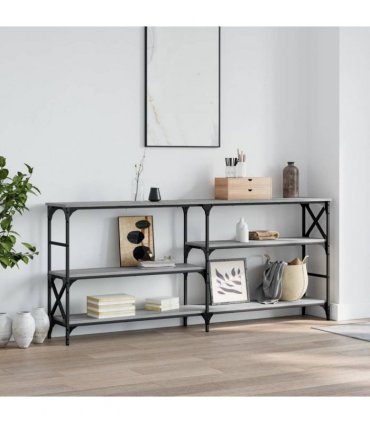 vidaXL Console Table Grey Sonoma 180x29x76.5 cm Engineered Wood