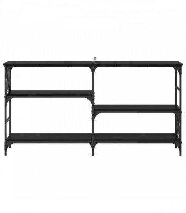 vidaXL Console Table Black Oak 150 x 29 x 76.5 cm Engineered Wood