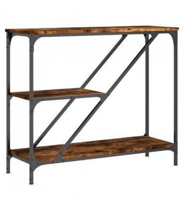 vidaXL Console Table Smoked Oak 88.5x30x75 cm Engineered Wood