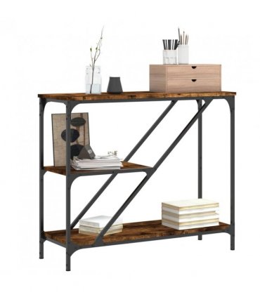 vidaXL Console Table Smoked Oak 88.5x30x75 cm Engineered Wood