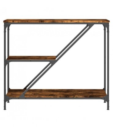 vidaXL Console Table Smoked Oak 88.5x30x75 cm Engineered Wood