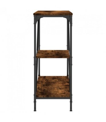 vidaXL Console Table Smoked Oak 88.5x30x75 cm Engineered Wood