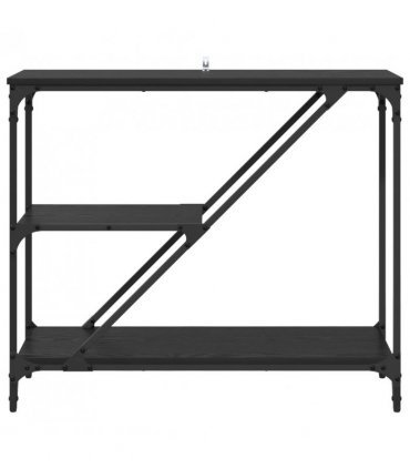 vidaXL Console Table Black Oak 88.5 x 30 x 75 cm Engineered Wood