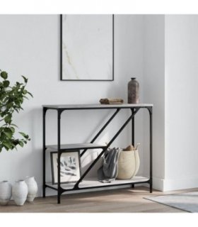 vidaXL Console Table Grey Sonoma 88.5x30x75 cm Engineered Wood
