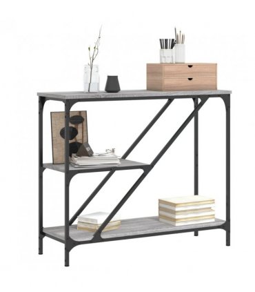 vidaXL Console Table Grey Sonoma 88.5x30x75 cm Engineered Wood