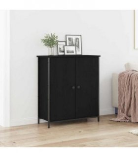 vidaXL Sideboard Black Oak 70 x 30 x 80 cm Engineered Wood — V0672045068