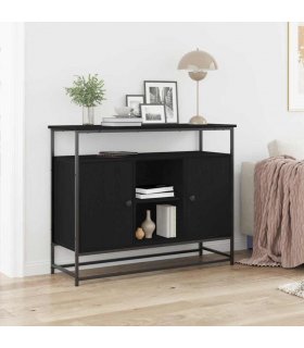 vidaXL Sideboard Black Oak 100 x 35 x 80 cm Engineered Wood — V0672045069