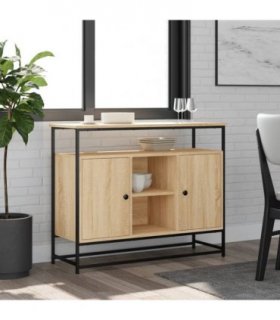 vidaXL Sideboard Sonoma Oak 100x35x80 cm Engineered Wood — V0672045071