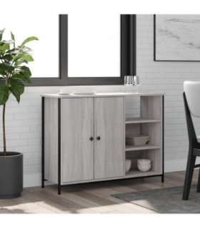 vidaXL Sideboard Grey Sonoma 100x33x75 cm Engineered Wood