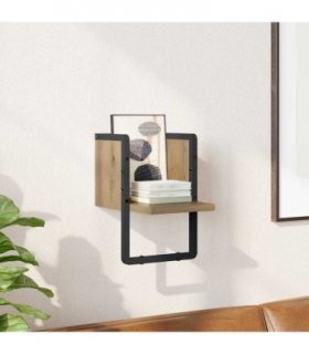 vidaXL Wall Shelf Artisian Oak 20 x 25 x 30 cm Engineered Wood — Colour: Artisan oak