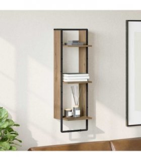 vidaXL Wall Shelf Artisan Oak 30 x 25 x 100 cm Engineered Wood