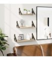 vidaXL 3 Piece Wall Shelf Set Sonoma Oak Engineered Wood
