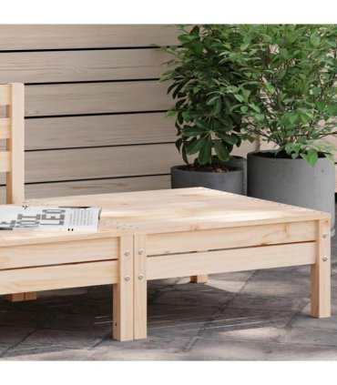 vidaXL Garden Footstool | Natural Wood | Solid Pine Wood | Standard | Modular — Colour: natural pine, Model: footrest