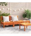 vidaXL Garden Sofa | Wax brown | Solid pine wood | Large | Modular | Garden Sofa — Model: 2x middle + footrest — V0672045312
