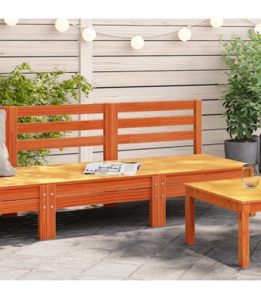 vidaXL Garden Sofa | Set of 2 | Wax Brown | Solid Pine Wood | Large | Modular — Model: middle sofa