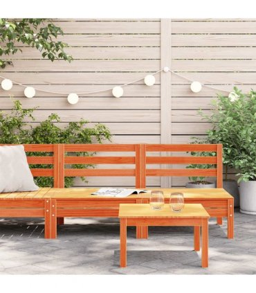 vidaXL Garden Sofa | Set of 2 | Wax Brown | Solid Pine Wood | Large | Modular — Model: middle sofa