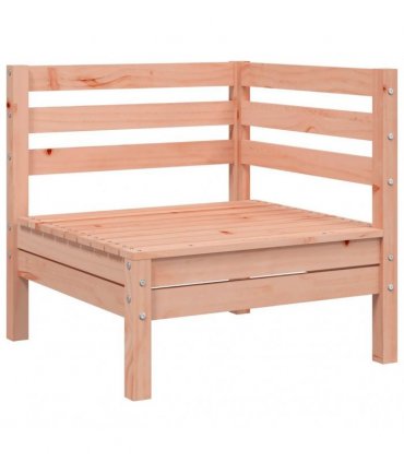 vidaXL Garden Sofa | Natural wood | Solid Douglas wood | 2-seater | Modul — Colour: natural douglas, Model: 2x corner + footrest