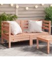 vidaXL Garden Sofa | Set of 2 | Natural wood | Solid Douglas wood | Medium — Colour: natural douglas, Model: corner sofa