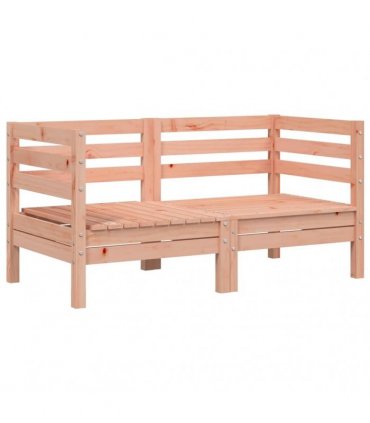 vidaXL Garden Sofa | Set of 2 | Natural wood | Solid Douglas wood | Medium — Colour: natural douglas, Model: corner sofa