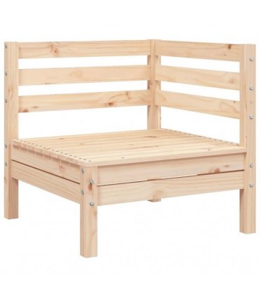 vidaXL Garden Sofa | Natural Pine | Solid Pine Wood | Modular | Garden Sofa — Model: corner sofa