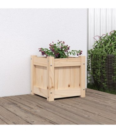 vidaXL Garden Planter 31x31x31 cm Solid Wood Pine — Colour: natural pine
