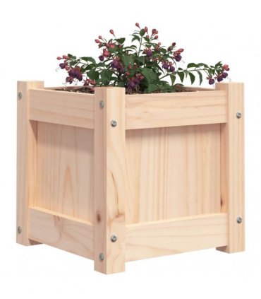vidaXL Garden Planter 31x31x31 cm Solid Wood Pine — Colour: natural pine