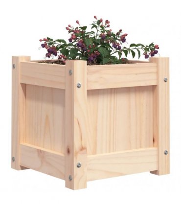 vidaXL Garden Planters 2 pcs Solid Wood Pine — Colour: natural pine