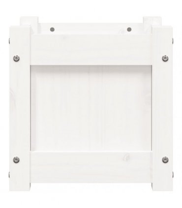vidaXL Garden Planter White 31x31x31 cm Solid Wood Pine — Colour: white pine