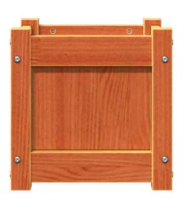 vidaXL Garden Planter Wax Brown 31x31x31 cm Solid Wood Pine — Colour: brown pine