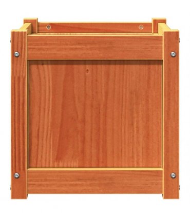 vidaXL Garden Planter Wax Brown 40x40x40 cm Solid Wood Pine — Colour: brown pine