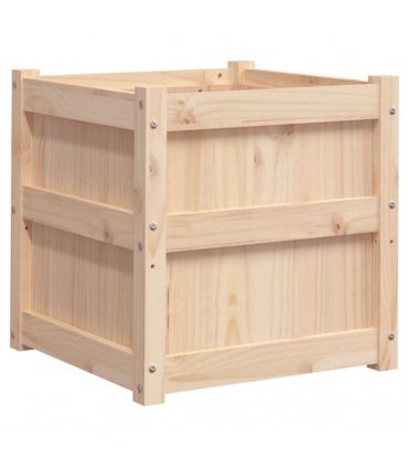vidaXL Garden Planters 2 pcs Solid Wood Pine — Colour: natural pine — V0672045367