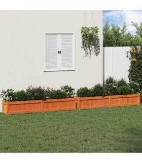vidaXL Garden Planters 2 pcs Wax Brown Solid Wood Pine — Colour: brown pine — V0672045437