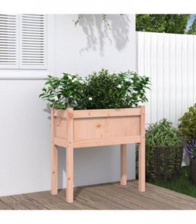 vidaXL Garden Planter with Legs 70x31x70 cm Solid Wood Douglas — Colour: natural douglas