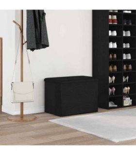 vidaXL Storage Bench Black oak 62 x 42 x 45 cm Engineered Wood