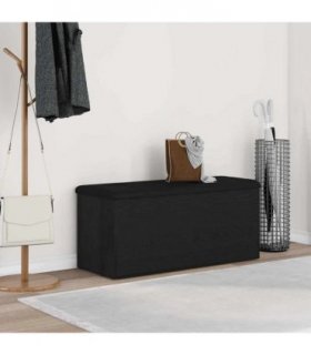 vidaXL Storage Bench Black oak 102 x 42 x 45 cm Engineered Wood
