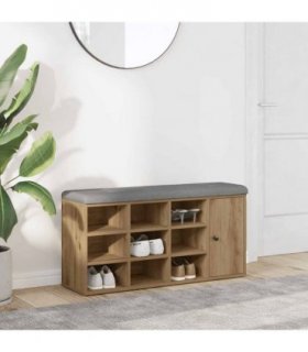 vidaXL Shoe Bench Artisan Oak 102x32x50 cm Engineered Wood